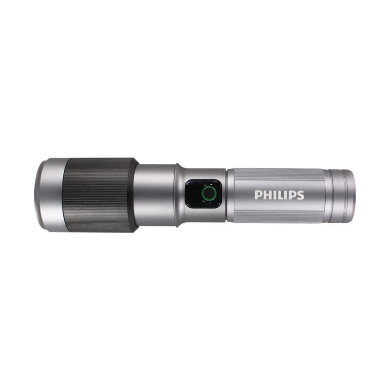 linterna philips recargable led 60w, 2000 lumenes, bateria de 4500mah, 2300 lumenes y alcance de 680 metros. lente ajustable. interfaz de carga tipo c — vista 3