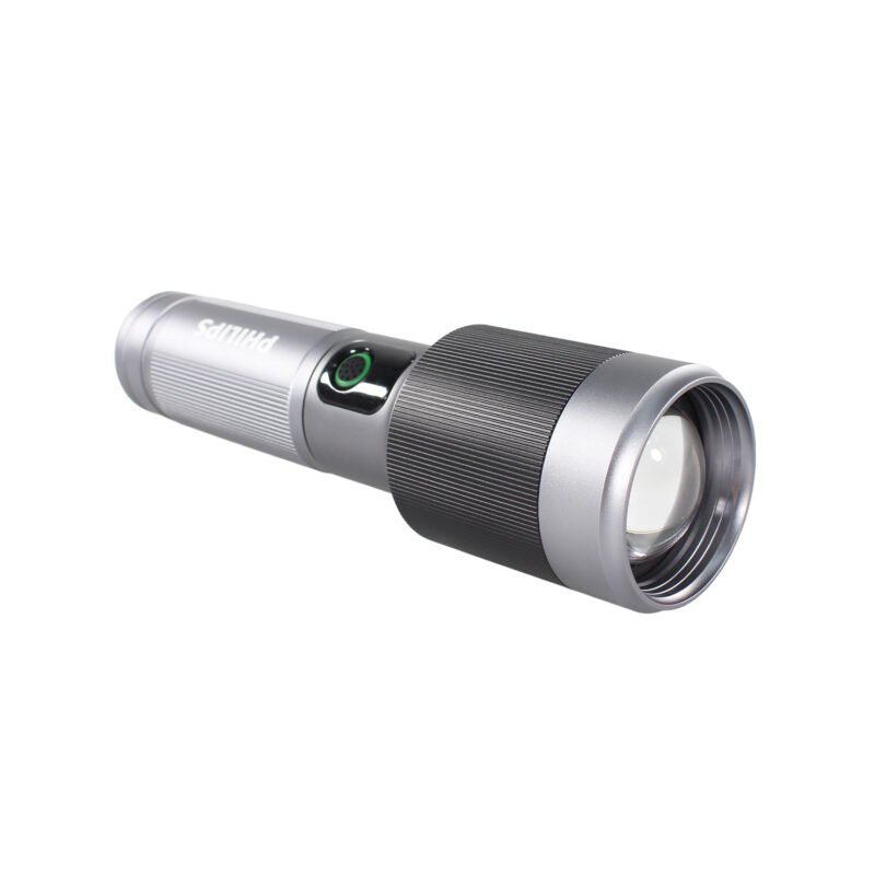 linterna philips recargable led 60w, 2000 lumenes, bateria de 4500mah, 2300 lumenes y alcance de 680 metros. lente ajustable. interfaz de carga tipo c — vista 5