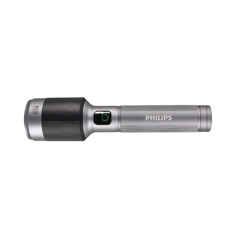 linterna philips led 60w, 2500 lumenes, bateria de 9000mah y alcance de 860 metros. lente ajustable. interfaz de carga tipo c. — vista 3