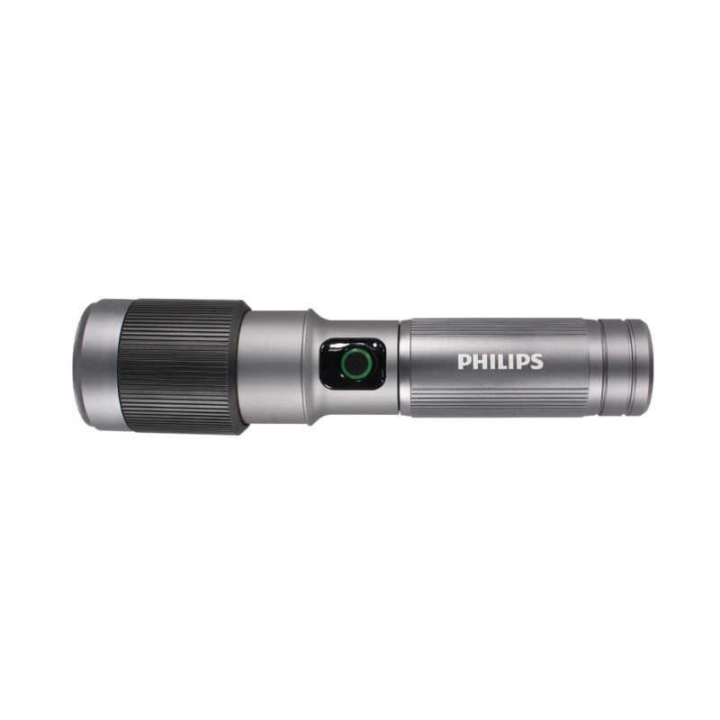 linterna philips recargable led 30w, bateria de 2200mah, 1450 lumenes y alcance de 690 metros. lente ajustableinterfaz de carga tipo c. — vista 3