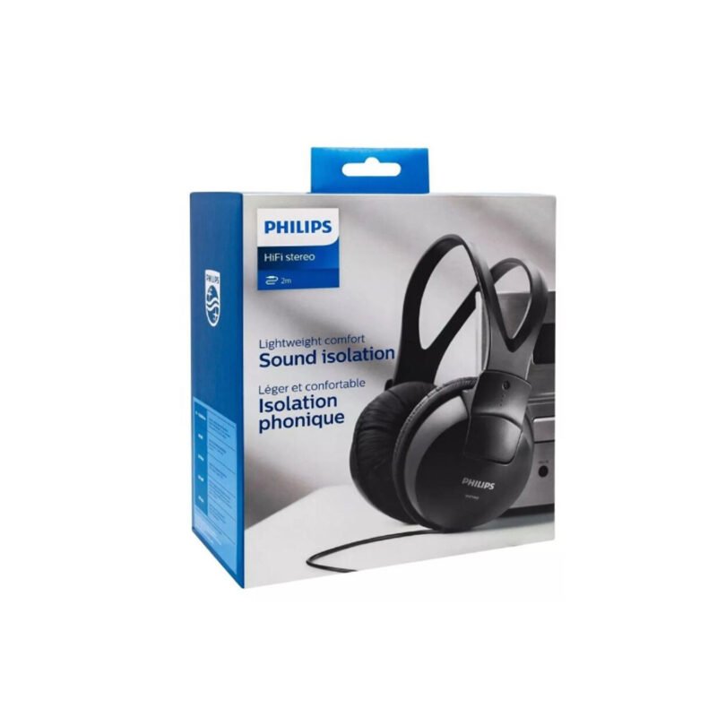 audifono philips stereo, ligero, ajustable, rango 15 55.000hz, impedancia 32 ohm, cable 2m. — vista 5