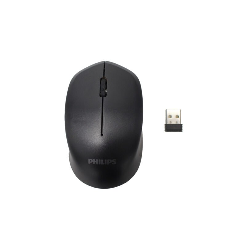 mouse philips inalambrico 2.5ghz, 1600dpi, 3 botones, sensor optico, distancia 10m, bateria aa. — vista 2
