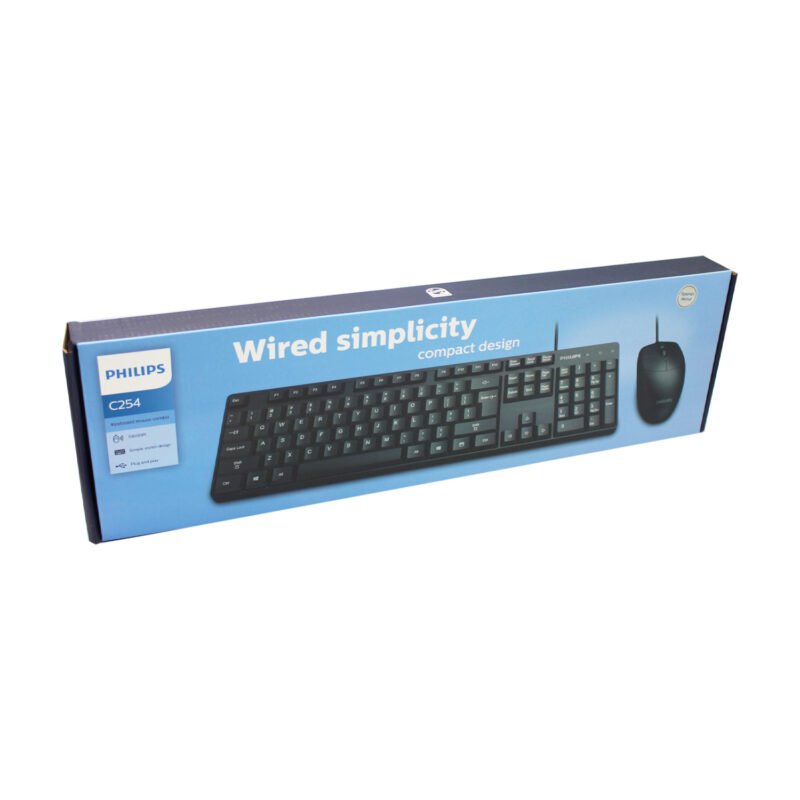 kit de teclado y mouse philips, 1000 dpi, conectividad usb, cable 1.5m, 104/105/107 teclas. — vista 2