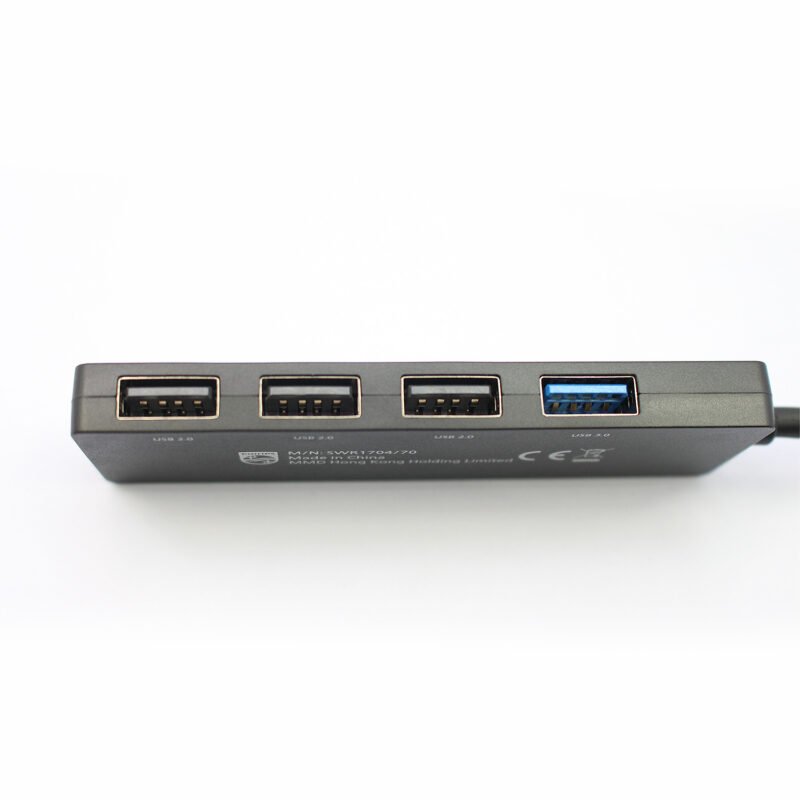 hub philips 4 salidas 1 puerto usb 3.0 de 5gbps 3 puertos usb 2.0 de 480mbps — vista 6