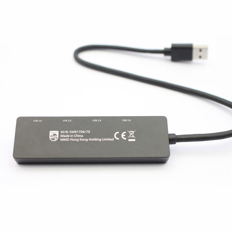 hub philips 4 salidas 1 puerto usb 3.0 de 5gbps 3 puertos usb 2.0 de 480mbps — vista 5