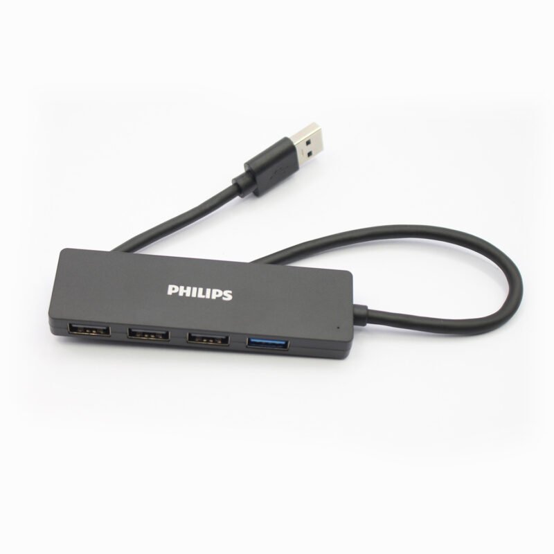hub philips 4 salidas 1 puerto usb 3.0 de 5gbps 3 puertos usb 2.0 de 480mbps — vista 8