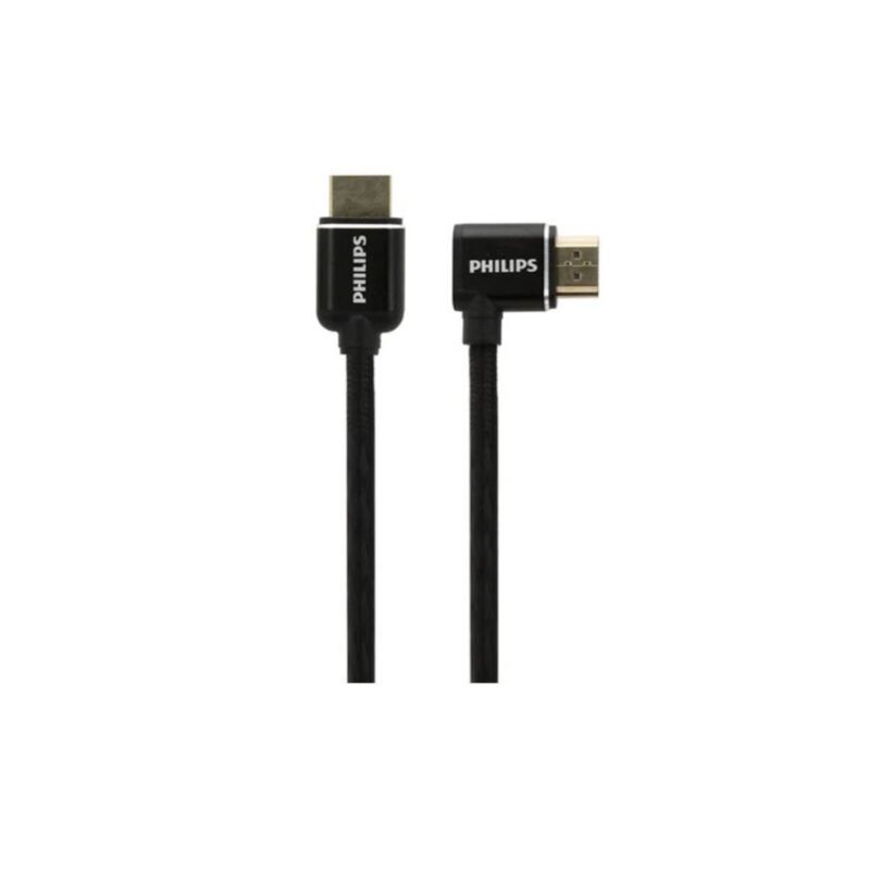 cable philips hdmi alta velocidad 90°, 1.5m, conexion tv a sistema home theater, sonido envolvente. — vista 2