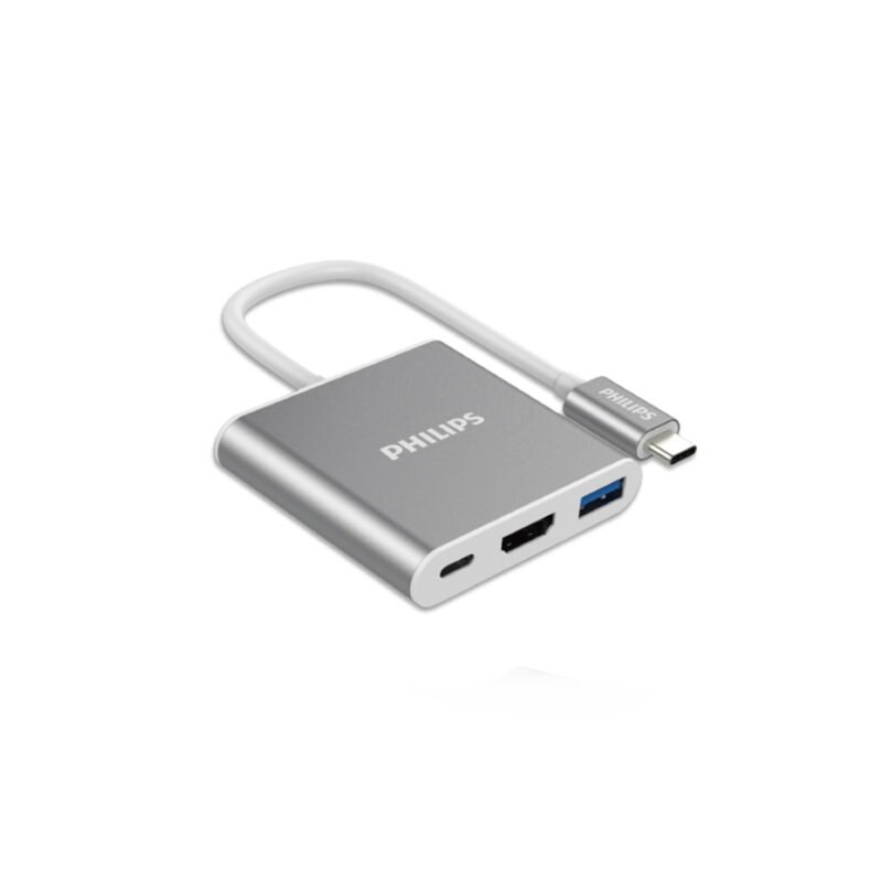 hub philips tipo c a hdmi, usb 3.0, tipo c