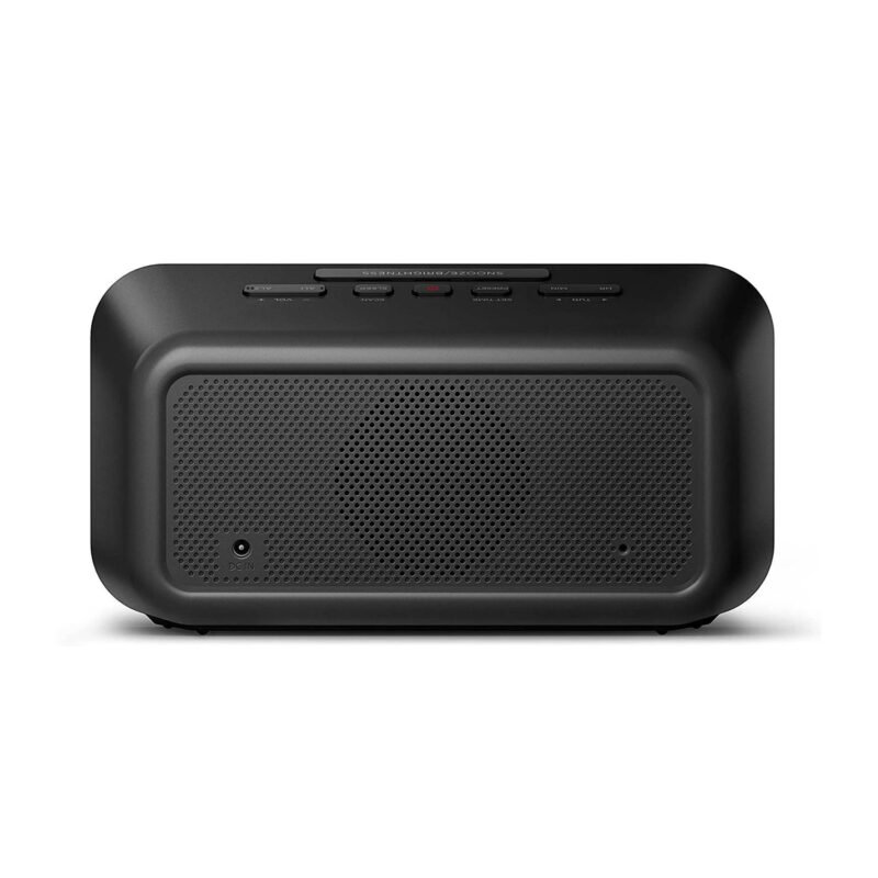 reloj despertador philips con radio fm, dual, temporizador, pantalla clara y ajuste de brillo. — vista 2