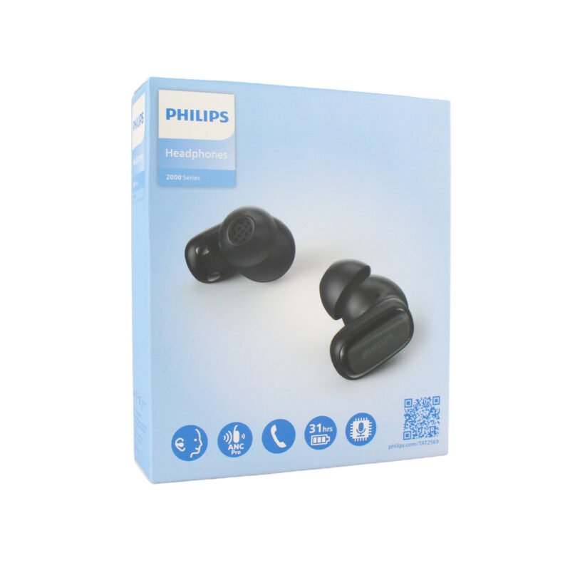 audifono philips bt v5.4 anc con microfono black — vista 4