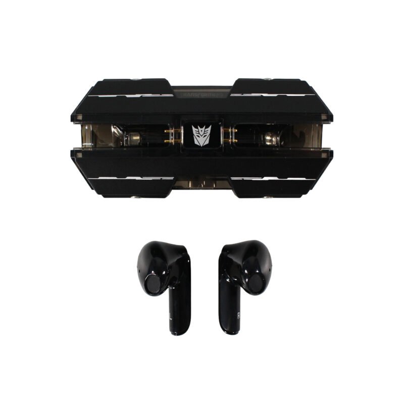 audifono transformers inalambricoss, bt v5.3, sonido 8d, reduccion de ruido, 5h de musica. decepticons (black) — vista 3