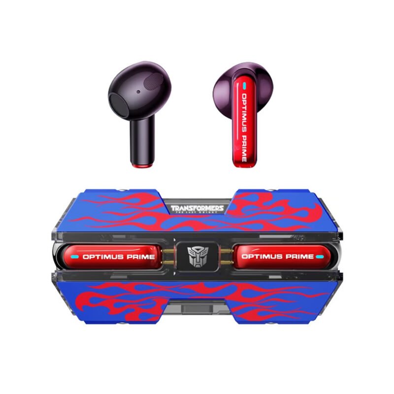 audifono transformers inalambricoss, bt v5.3, sonido 8d, reduccion de ruido, 5h de musica. autobots (blue)