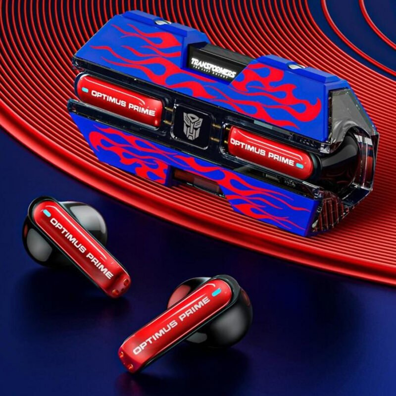 audifono transformers inalambricoss, bt v5.3, sonido 8d, reduccion de ruido, 5h de musica. autobots (blue) — vista 3