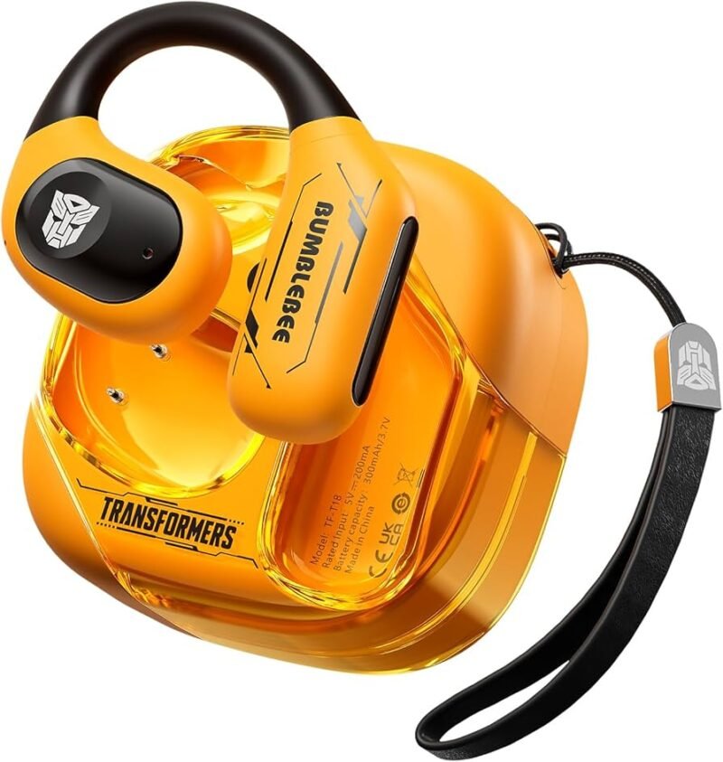audifono transformers bt v5.4, reduccion de ruido, sonido 3d estereo, diseÑo comodo, larga duracion. yellow