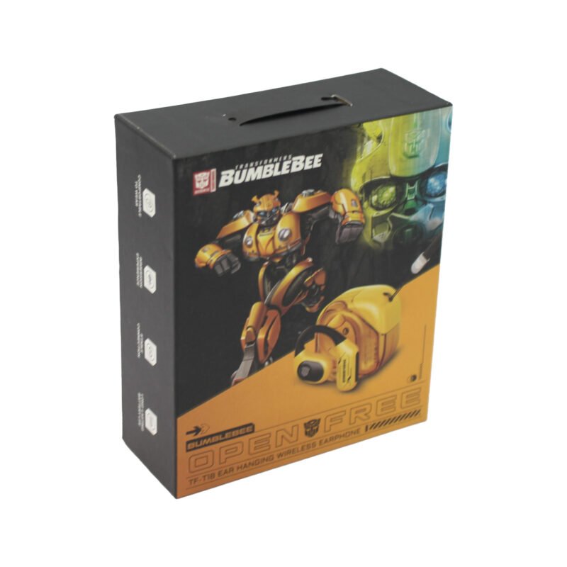 audifono transformers bt v5.4, reduccion de ruido, sonido 3d estereo, diseÑo comodo, larga duracion. yellow — vista 2