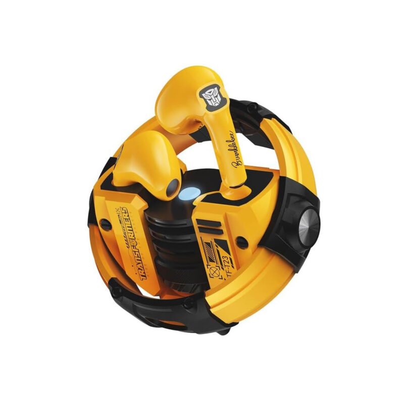 audifono transformers inalambricos in ear, bt, microfono, 280mah, alcance 10m, con luz led. yellow — vista 2