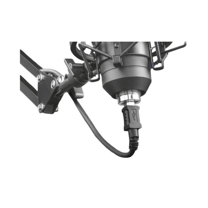 microfono trust profesional de estudio, conector usb, brazo ajustable, incluye tripode, patron cardioide, cable usb de 2.9m y 1.8m, filtro pop. — vista 6