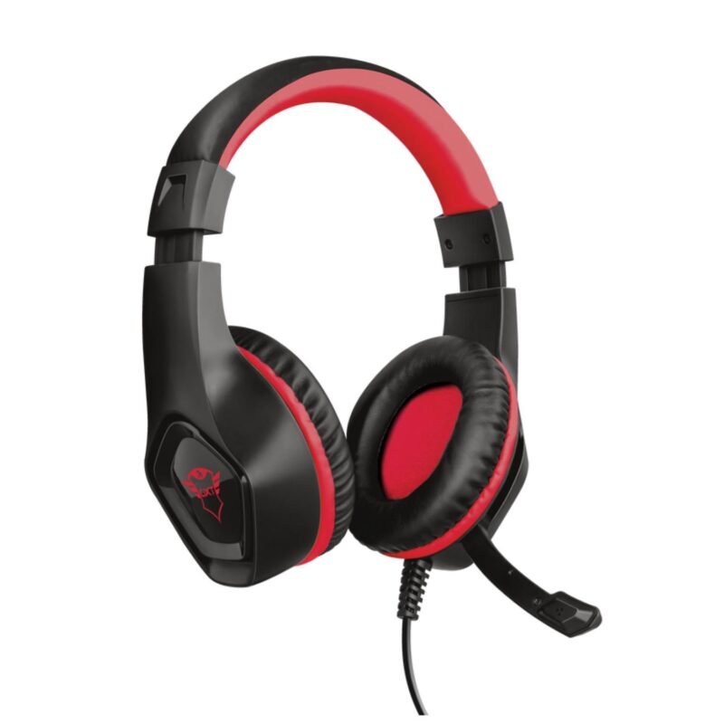 audifono trust gxt 404 gamer, microfono plegable, diadema ajustable, 1m cable jack 3.5. — vista 2