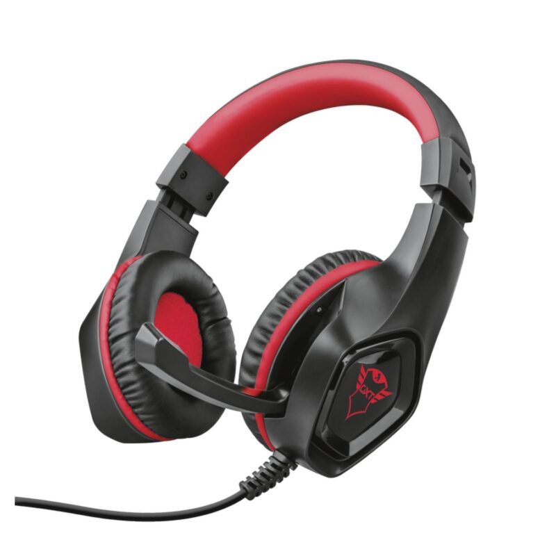 audifono trust gxt 404 gamer, microfono plegable, diadema ajustable, 1m cable jack 3.5. — vista 3