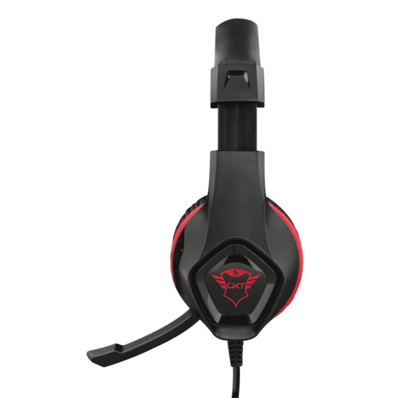 audifono trust gxt 404 gamer, microfono plegable, diadema ajustable, 1m cable jack 3.5. — vista 4