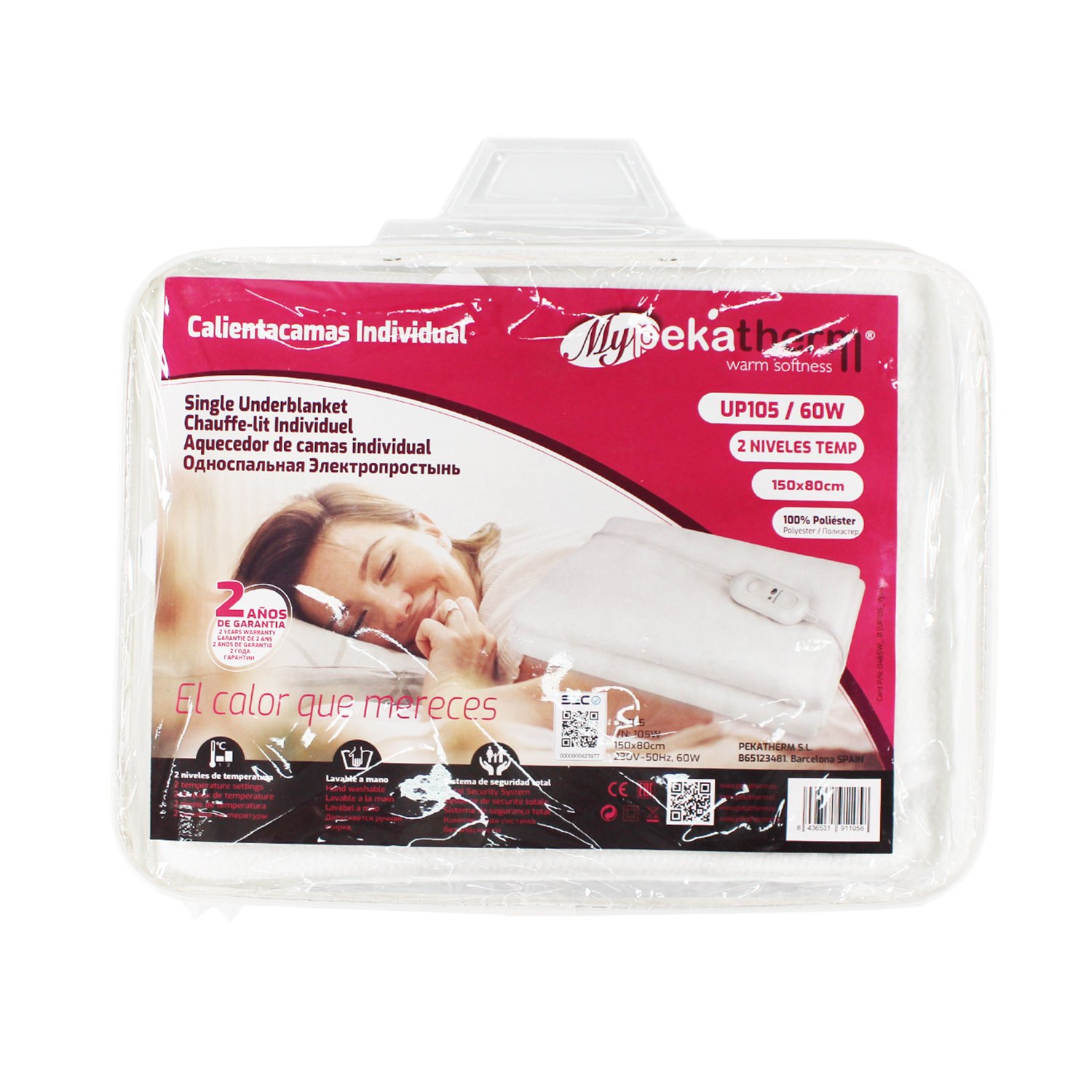 calientacamas pekatherm, 1 plaza, poliester calientacamas pekatherm, 1 plaza, poliester