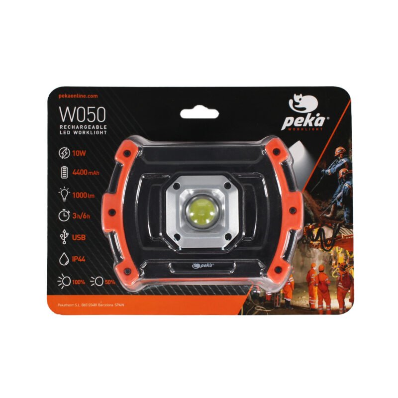 linterna de trabajo led recargable 10 watts 4400mah 1000 lumenes 3 a 6 hrs de uso ip 44 powerbank incluida — vista 2