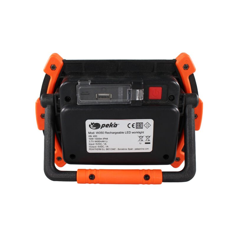 linterna de trabajo led recargable 10 watts 4400mah 1000 lumenes 3 a 6 hrs de uso ip 44 powerbank incluida — vista 6