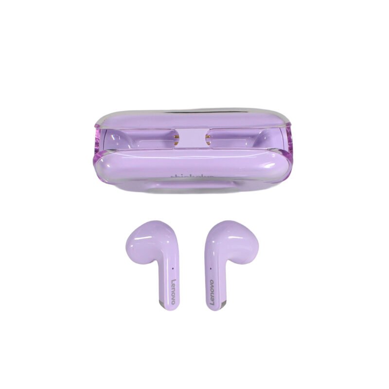 audifono lenovo twins bt v5.3, 4 colores, pantalla led, 4h reproduccion, carga 250mah. purple — vista 3