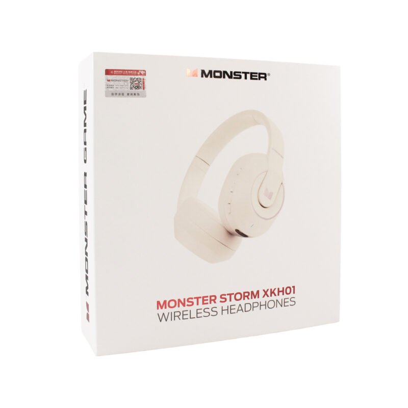audifono monster bt v5.3, audio hd, 25h de duracion, carga rapida, diseÑo plegable. beige — vista 2