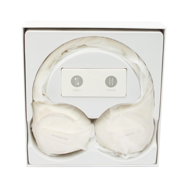audifono monster bt v5.3, 600mah, 25h uso, carga rapida, diseÑo ajustable y plegable. beige — vista 2
