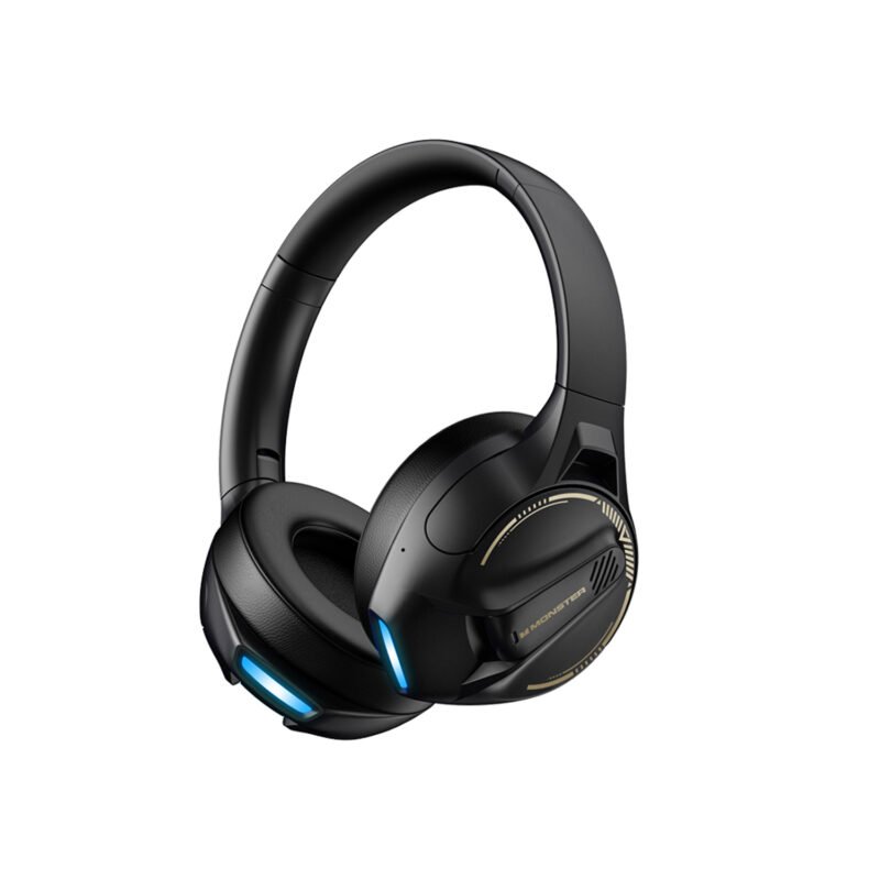 audifono monster bt v5.3, 600mah, 25h uso, carga rapida, diseÑo ajustable y plegable. black — vista 2
