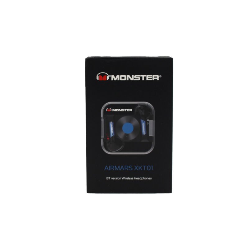 audifono monster, bt v5.2, manos libres, 20h, resistentes a salpicaduras, estuche de carga. blue — vista 3