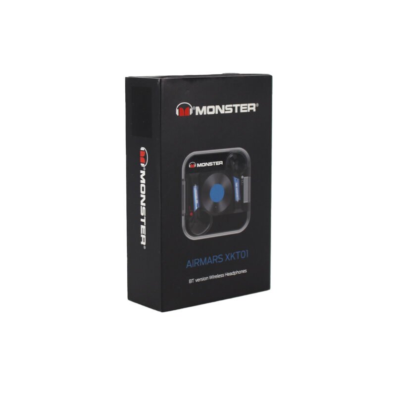 audifono monster, bt v5.2, manos libres, 20h, resistentes a salpicaduras, estuche de carga. blue — vista 4