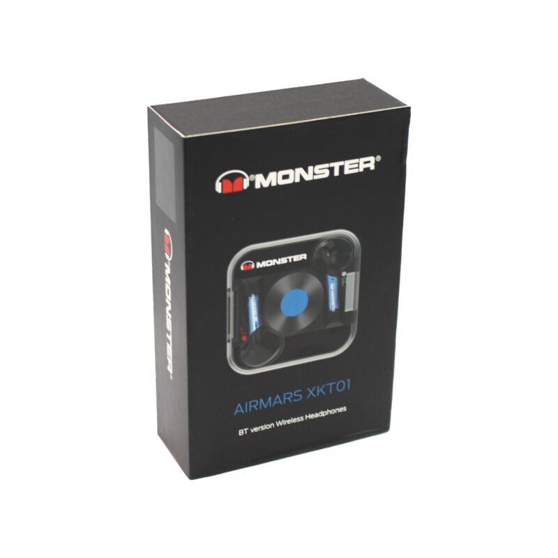 audifono monster, bt v5.2, manos libres, 20h, resistentes a salpicaduras, estuche de carga. blue — vista 2