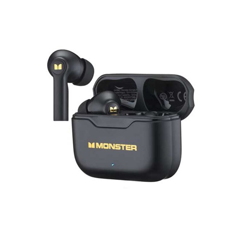 audifono monster inalambricos, bt v5.1, 10m alcance, 20h duracion, estuche carga inalambrica. black — vista 3