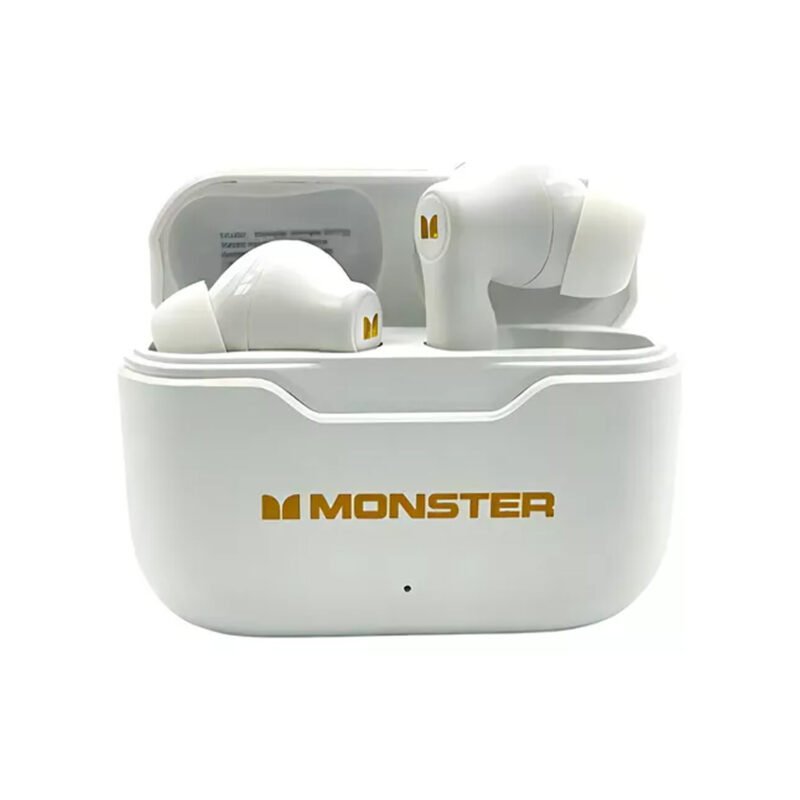 audifono monster inalambricos, bt v5.1, 10m alcance, 20h duracion, estuche carga inalambrica.white — vista 4