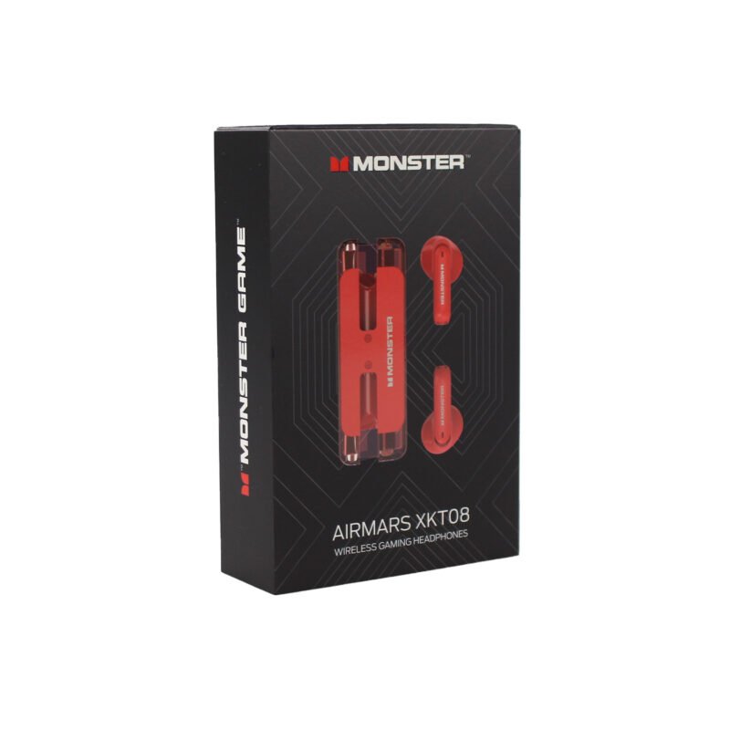 audifono monster bt v5.3 uso continuo 5 hrs red — vista 2