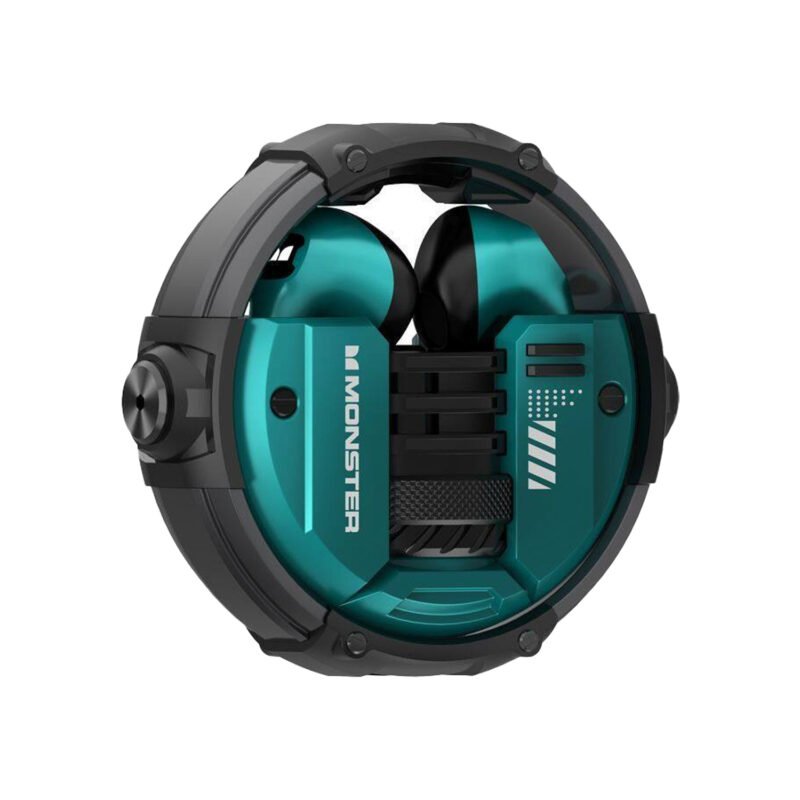 audifono monster inalambricos, bt v5.3, formato in ear, bateria 300mah, diseÑo semi internal. green — vista 2