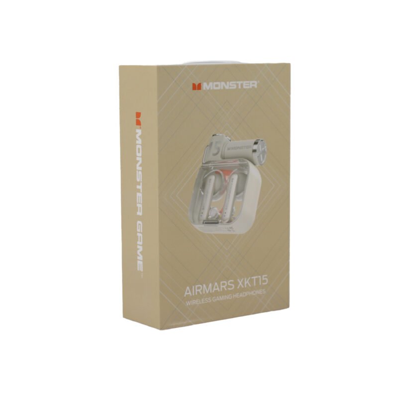 audifono monster inalambricos bt v5.3, baja latencia para videojuegos, modo de reposo largo, cancelacion activa de ruido. beige — vista 4