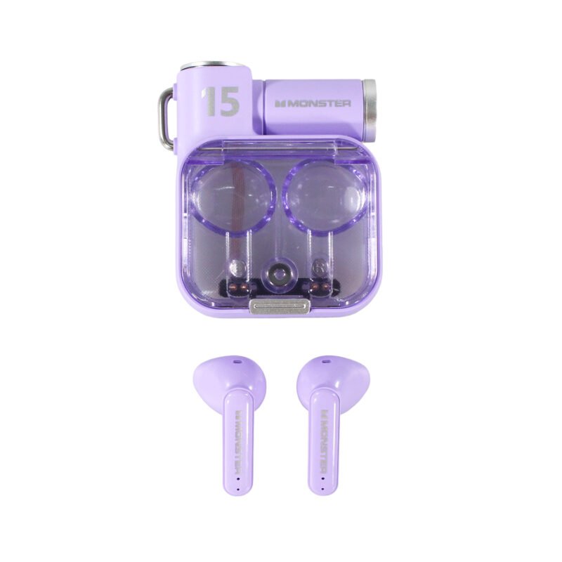 audifono monster bt v5.3 uso continuo 5 hrs purple — vista 2