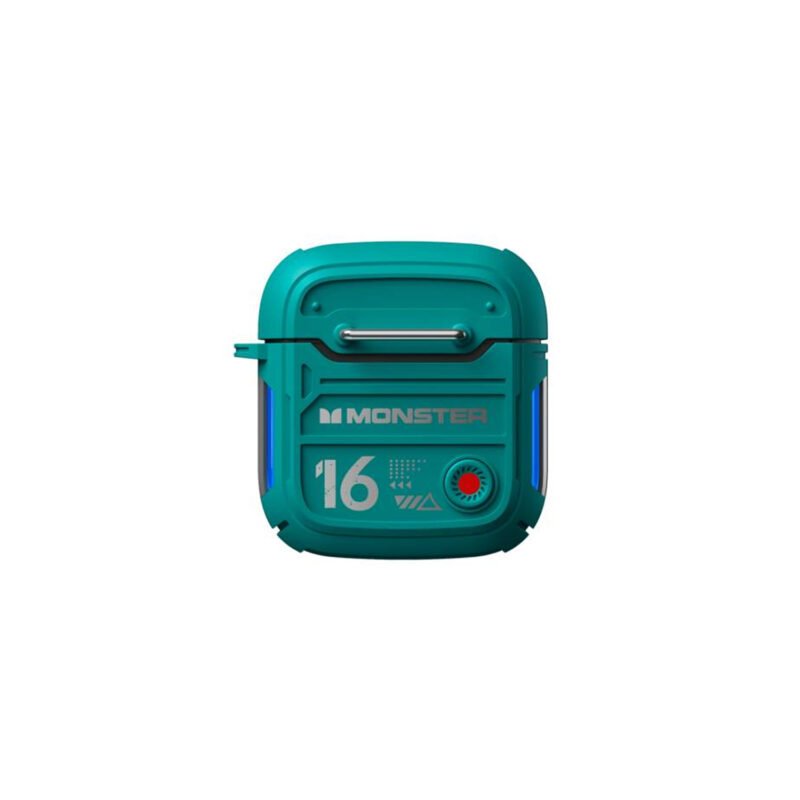 audifono monster bt v5.3, 10m distancia, 4h musica, carga 1.5h, 300mah estuche, 30mah. green