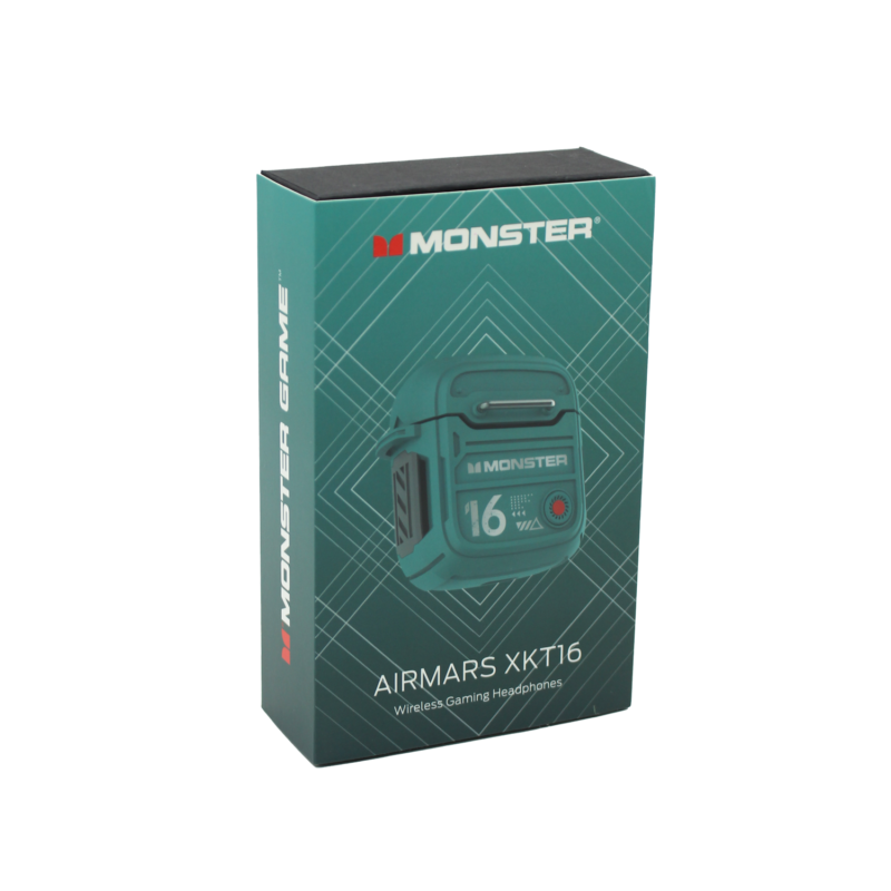 audifono monster bt v5.3, 10m distancia, 4h musica, carga 1.5h, 300mah estuche, 30mah. green — vista 4