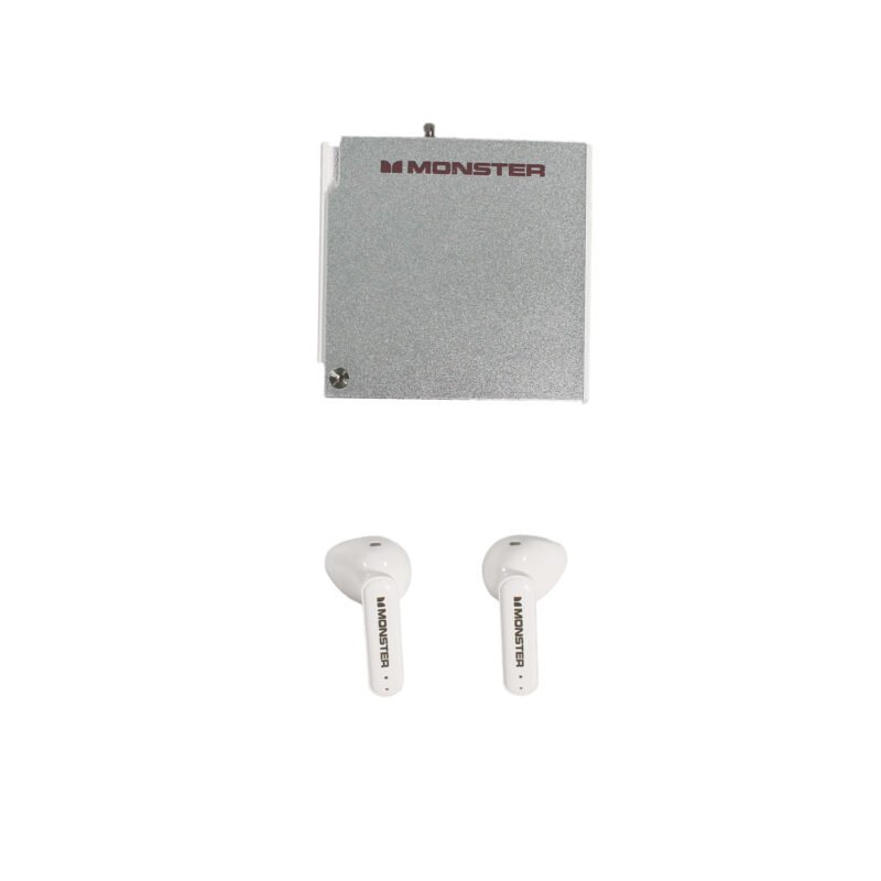 audifono monster bt v5.3 3.7v/30mah tipo c silver — vista 4