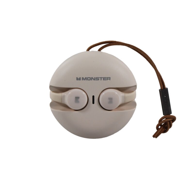 audifono monster bt v5.3 uso continuo 4hrs beige — vista 3