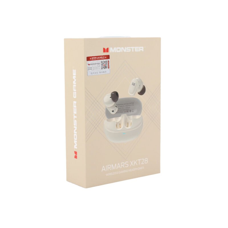 audifono monster bt v5.4 carga tipo c beige — vista 2