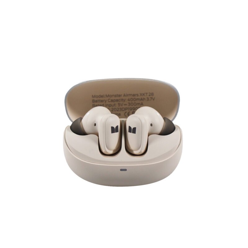 audifono monster bt v5.4 carga tipo c beige — vista 4