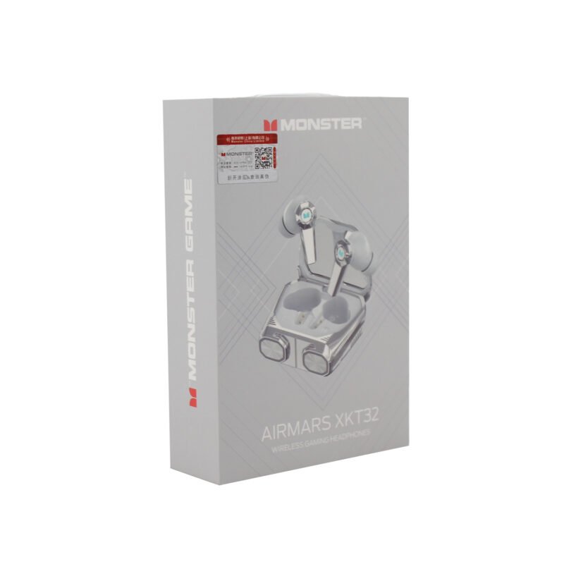 audifono monster bt v5.4 uso continuo 4hrs carga tipo c silver — vista 2
