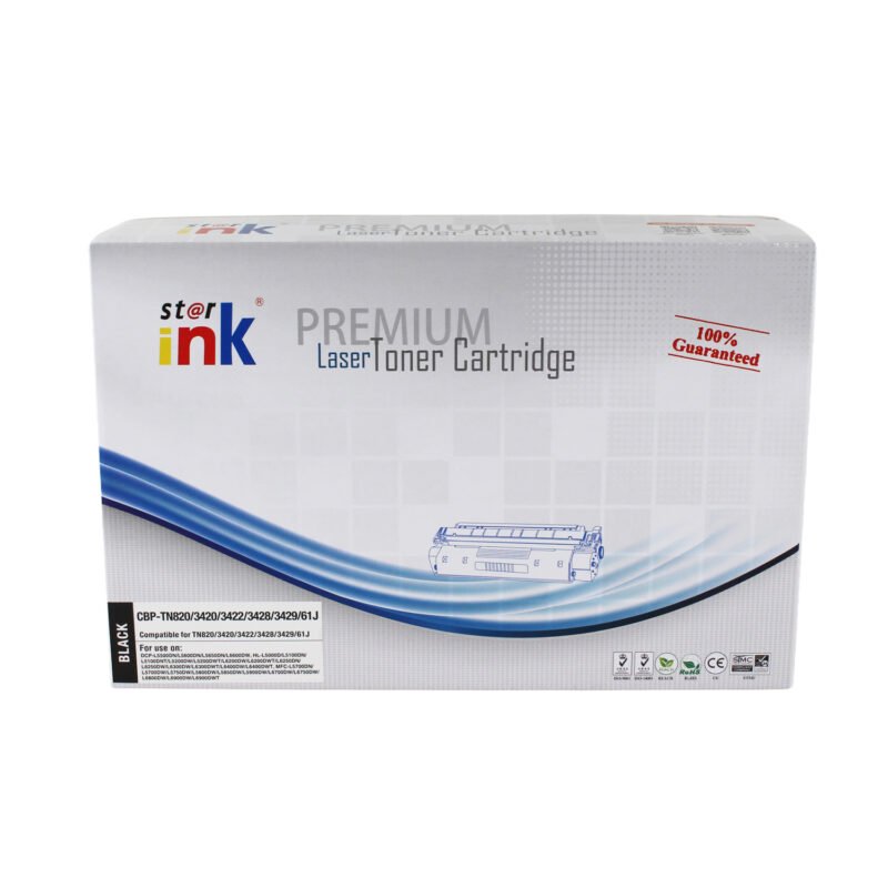 toner starink comp. brother tn820/3420/3422/3428/3429/61j/3k black concave gear (use on:jp/hk/us)
