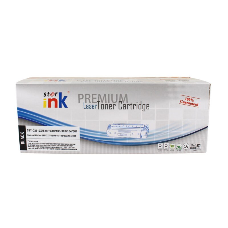 toner starink comp. hp q2612x/fx9/fx10/103/303/104/304/3k black — vista 2