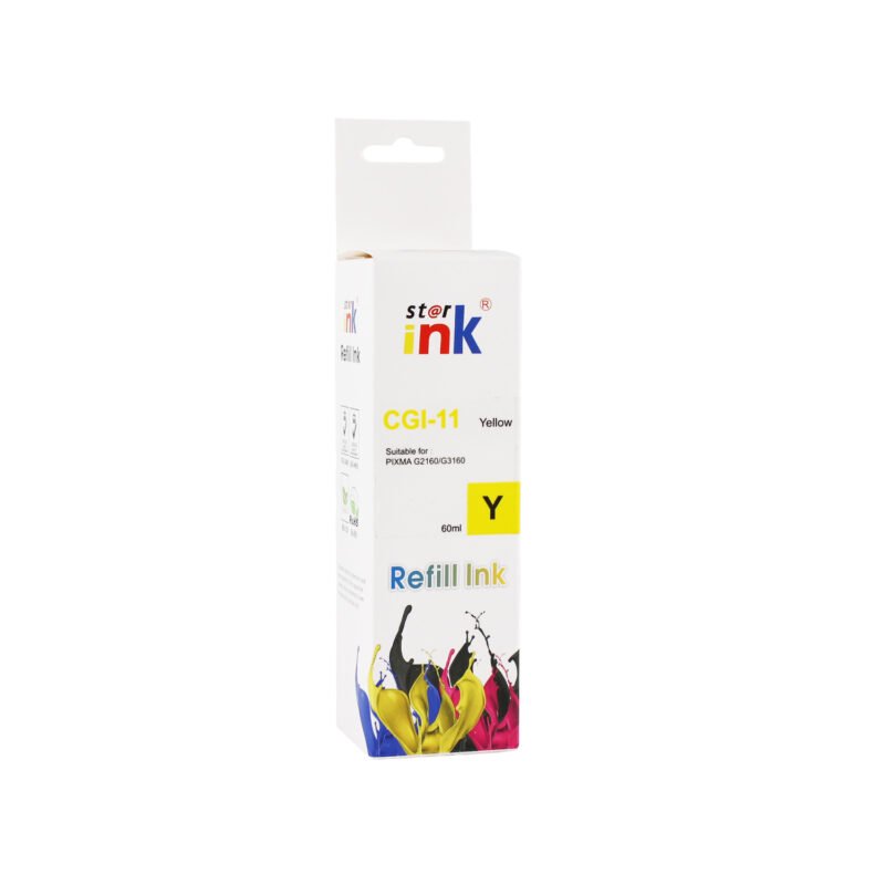 botella tinta starink compatible canon gi 11y yellow 60ml